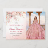 プリティーガーデン ワイルドフラワーズ 水彩 スイート16 セーブザデート (正面)