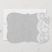 プリティーグレイ ヴィンテージ ラ lace & バルーン ブライダルシャワー 招待状 (裏面)