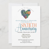 プリティーサボテンハート 50周年結婚記念日 招待状 (正面)