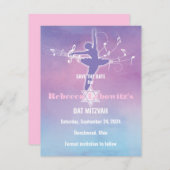 プリティーパステルバレエダンス、ダンサー Save the Date 招待状 (正面/裏面)