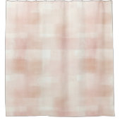 プリティーピーチピンククリームチェック シャワーカーテン (正面)
