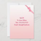 プリティーフラワーピンクの女の子のベビーシャワー 招待状 (裏面)