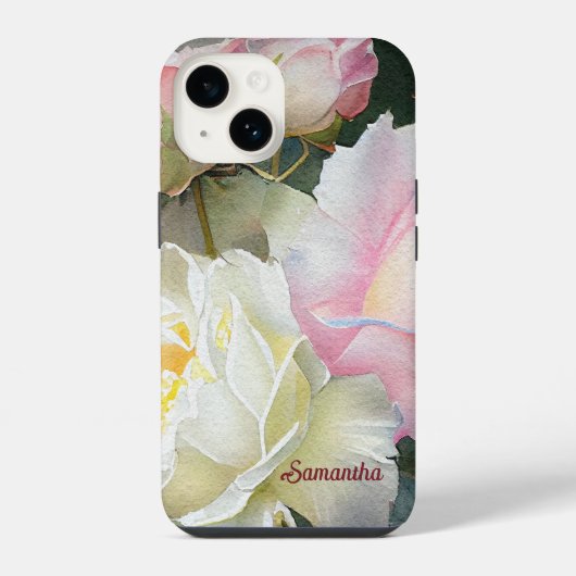 プリティーフローラルデザイン iPhoneケース (裏面)