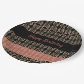 プリティーフローラルラウンド ペーパープレート (アングル)