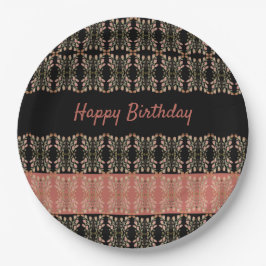 プリティーフローラルラウンド ペーパープレート