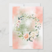 プリティーフローラル ウォーターゴールド ウェディング セーブザデート (裏面)