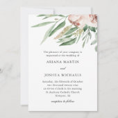 プリティーブラッシュ フローラル ウェディング 招待状 (正面)