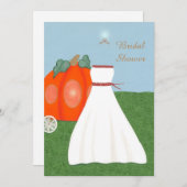 プリティープリンセスブライダルシャワーへの招待 招待状 (正面/裏面)