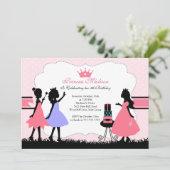 プリティーリトルプリンセス バースデーパーティー招待状 招待状 (スタンド正面)