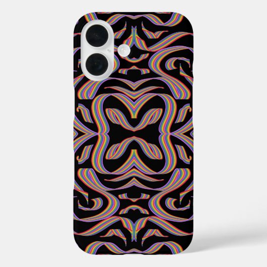 プリティーレインボーカラーリボンツイストパターンアート Case-Mate iPhoneケース (裏面)