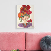 「プリティーレディ」の幻想的な肖像画 キャンバスプリント (インサイチュ (リビング))