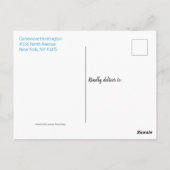 プリティー ウォーターカラー フラワーブリダルシャワーブランシュ ポストカード (裏面)