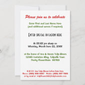 プリティー チューリップ パーティー ご招待 招待状 (裏面)