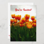 プリティー チューリップ パーティー ご招待 招待状 (正面/裏面)