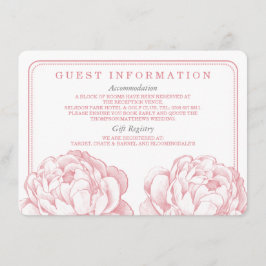 プリティー ピオニー フラワーズ ウェディングコレクション エンクロージャーカード