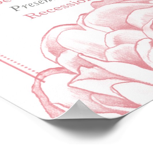 プリティー ピオニー フラワーズ ウェディングコレクション プログラム ポスター (角)