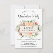 プリティー・ピーチの卒業パーティーへの招待状 招待状 (正面)