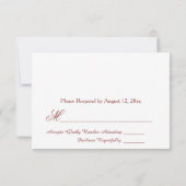 プリティー ピーチ ガーデン RSVP 招待状 (裏面)