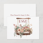 プリティー ピーチ ガーデン RSVP 招待状 (正面/裏面)