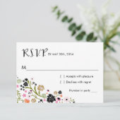 プリティー ブーケ フラワーズ | R S V P 返信カード 招待状 (スタンド正面)