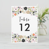 プリティー ブーケ 結婚式 テーブル ナンバー インビテーション (スタンド正面)