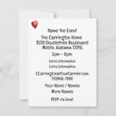 プリティー・マスカレード・ガール　招待状 招待状 (裏面)