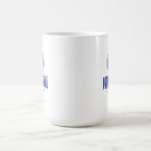 プリティ・アンストable: ブルー・フローラル・ステートメントTシャツ コーヒーマグカップ (中央)