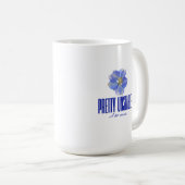 プリティ・アンストable: ブルー・フローラル・ステートメントTシャツ コーヒーマグカップ (正面右)