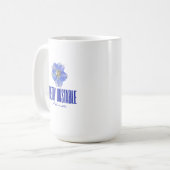 プリティ・アンストable: ブルー・フローラル・ステートメントTシャツ コーヒーマグカップ (正面左)