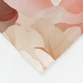 プリティ・イン・ピンク ソフト ブラッシュ クリーム ローズ フローラル フリースブランケット (角)