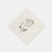 プリティ ゴールド ローズ ナプキン スタンダードカクテルナプキン (角)