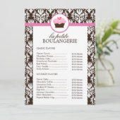 プリティ ダマスク ベーカリー 価格リスト (スタンド正面)