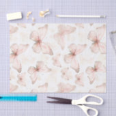 プリティ・ピンク・バタフリーズ ブライダルシャワー 薄葉紙 (クラフト)