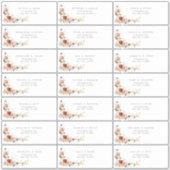 プリティ ヴィンテージ ウォーターカラー フローラル ゲスト アドレス シール (正面)