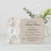 プリティ ヴィンテージ レース & バルーン 結婚前パーティー 招待状 (スタンド正面)