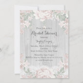 プリティ ヴィンテージ レース & フラワーのブライダル シャワー 招待状 (裏面)