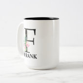 プリティFモノグラムイニシャル ツートーンマグカップ (正面左)