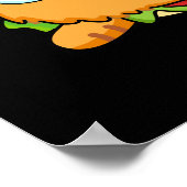 プリトおもしろいキャットブリトプンダークBG ポスター (角)