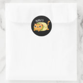 プリトおもしろいキャットブリトプンダークBG ラウンドシール (バッグ)