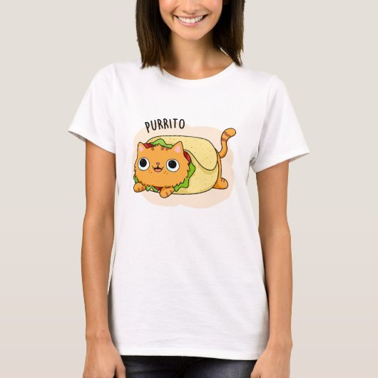 プリトおもしろいキャットブリトプン Tシャツ (正面)
