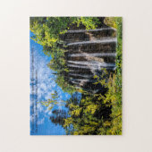プリトビス湖の滝クロアチア ジグソーパズル (縦)