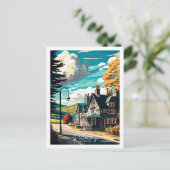 プリトロキスコットランドヴィンテージ旅行イラストレーション ポストカード (スタンド正面)