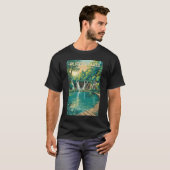 プリトヴィチェ湖群国立公園のイラスト 旅行 Tシャツ (正面フル)
