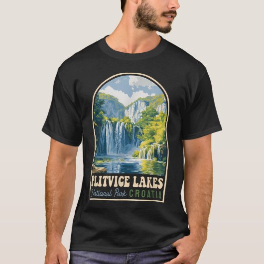 プリトヴィツェ湖群国立公園クロアチアのお土産 Tシャツ (正面)