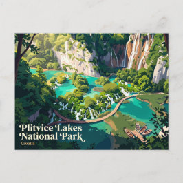 プリトヴィツェ湖群国立公園 クロアチア ポストカード