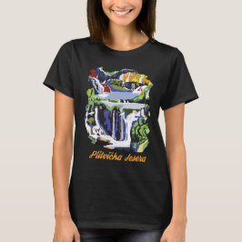 プリトヴィツェ湖群 クロアチア 滝 緑 旅行 Tシャツ