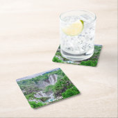 プリトヴィツレイクウォーターフォールドスクエア紙コースター スクエアペーパーコースター (インサイチュ)