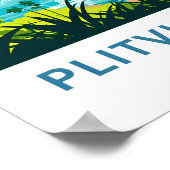 プリトヴィツレイクスクロアチアトラベルプリント ポスター (角)