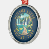 プリトヴィツレイクスナショナルパーククロアチア動揺して メタルオーナメント (左)