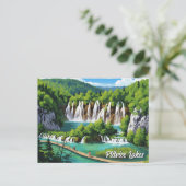 プリトヴィツレイクス国立公園クロアチア シーズンポストカード (スタンド正面)